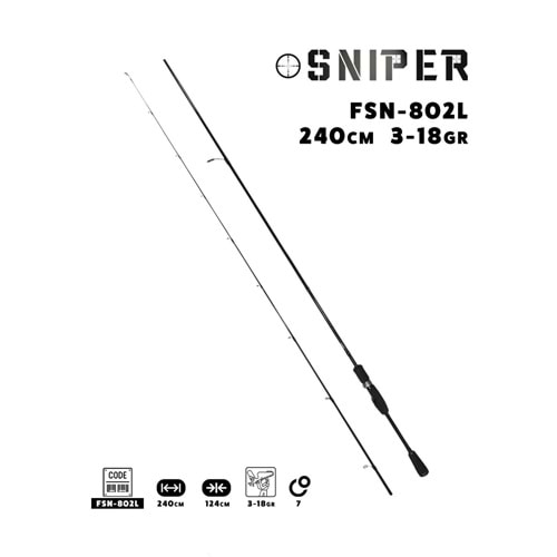 Fujin Sniper 240cm 3-18 gr Light Spin Kamış