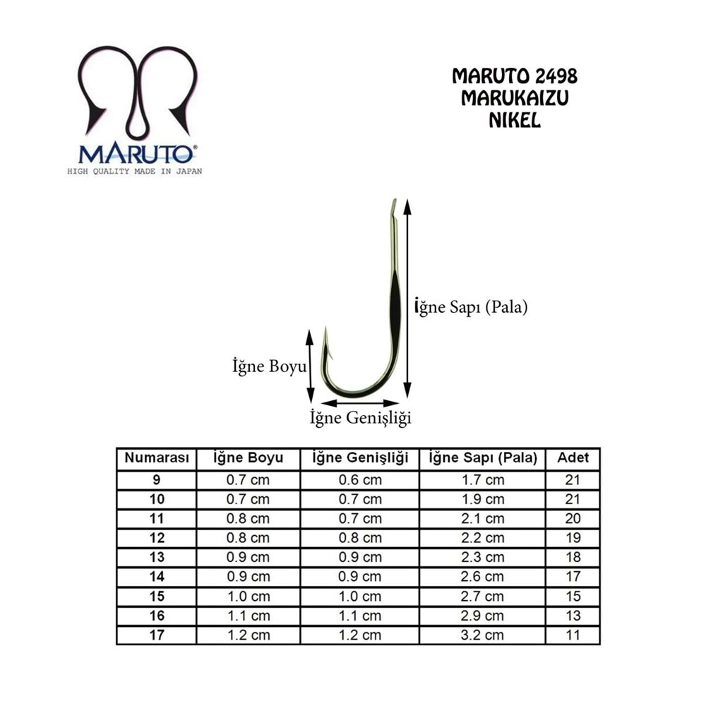 Maruto 2498 Nikel Olta İğnesi - 14