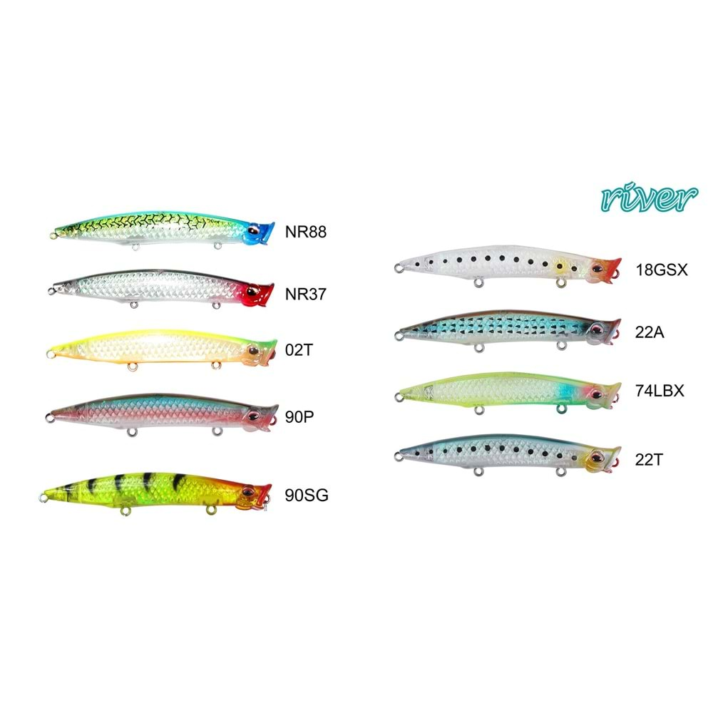 River Pop'n Catch 3D 90 9cm 8Gr Popper - #90P