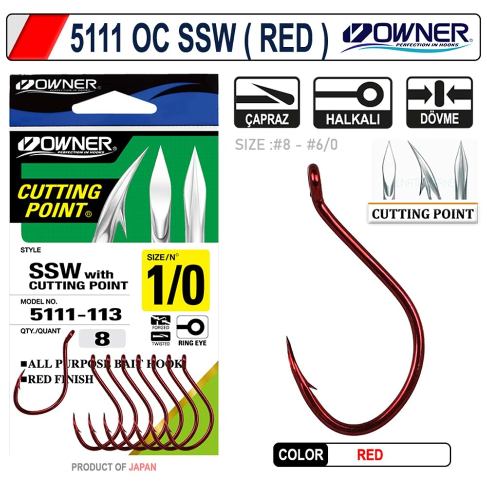 OWNER 5111 OC SSW ( RED ) - 5/0