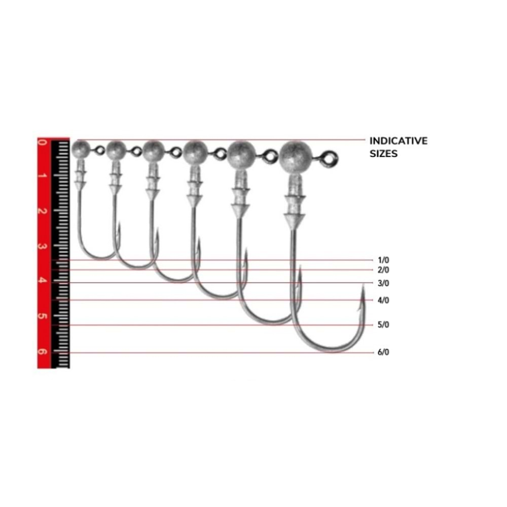 Nomura NM90005030 Round Jig Head 3lü Paket İğne:3/0no 5gr