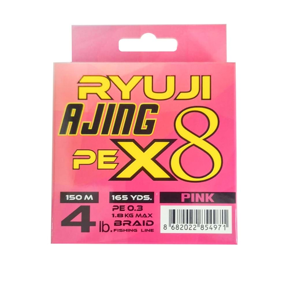 Ryuji Ajing X8 150m PE İp Misina - 0.3 PE