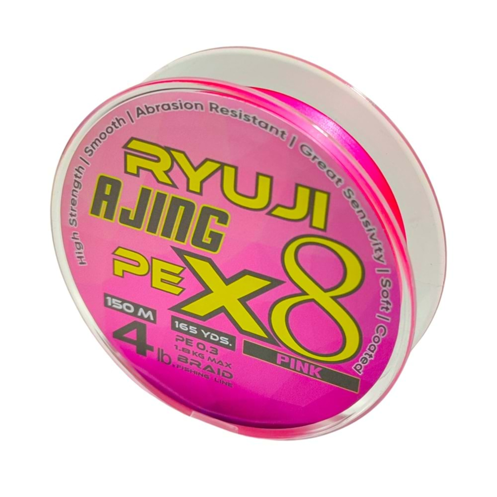 Ryuji Ajing X8 150m PE İp Misina - 0.3 PE