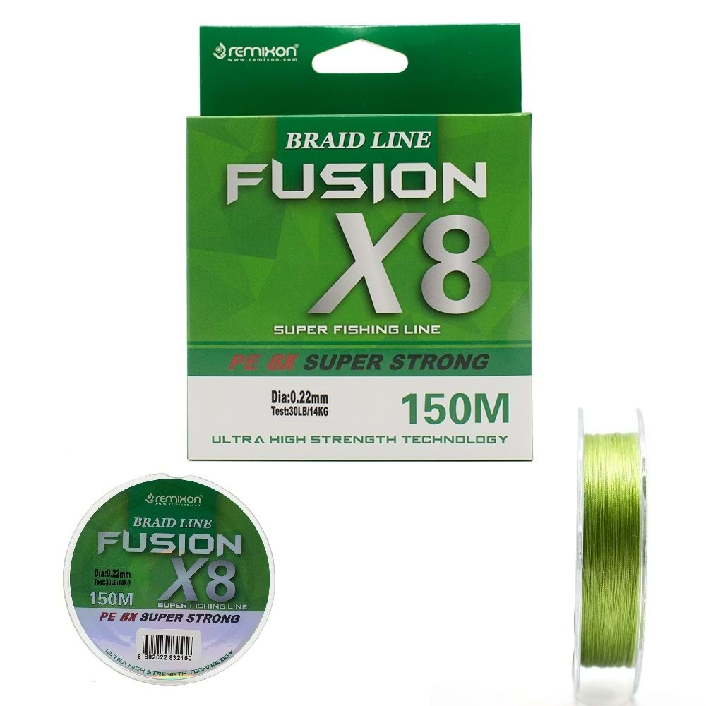 Remixon Fusion 150M X8 Green Ip Misina - 0,10 mm