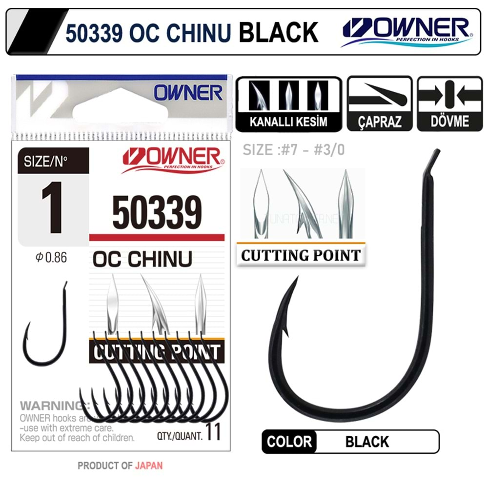 Owner 50339 Cut Chinu Black İğne - 1