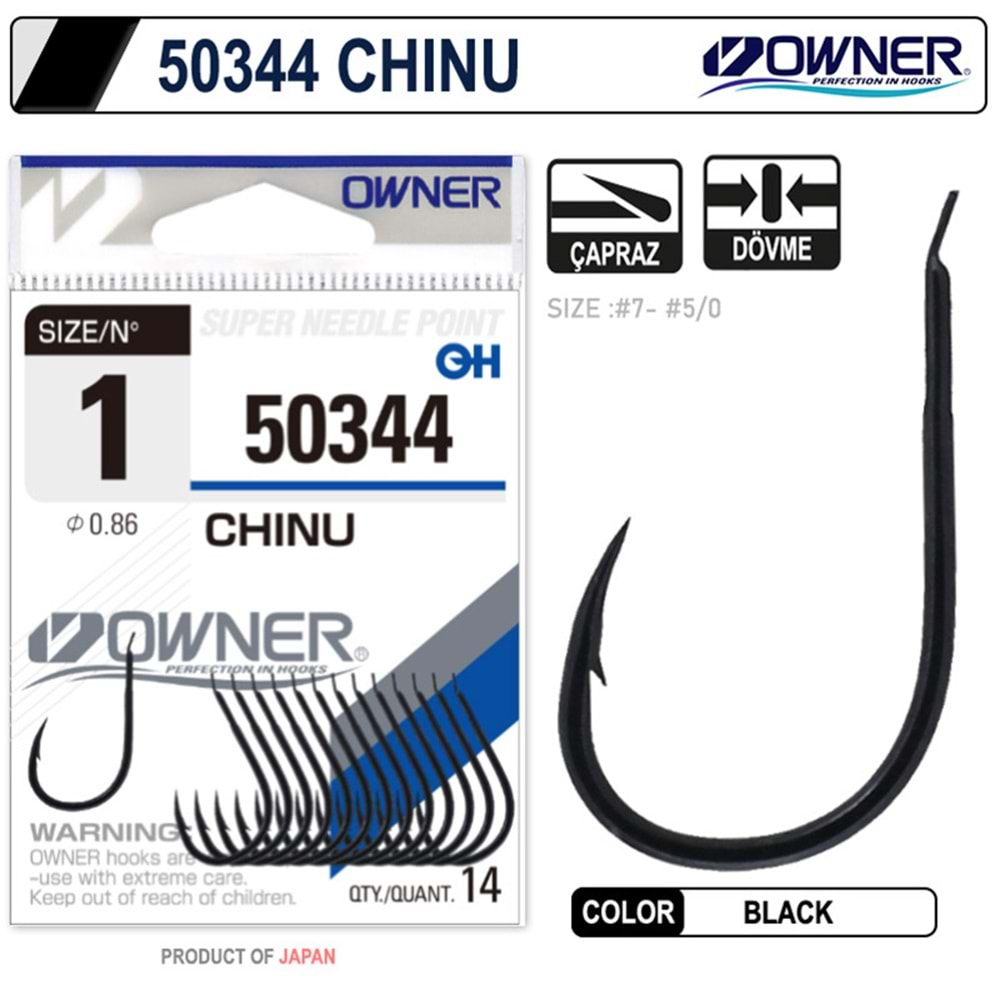 Owner 50344 Chinu Black İğne - 2/0