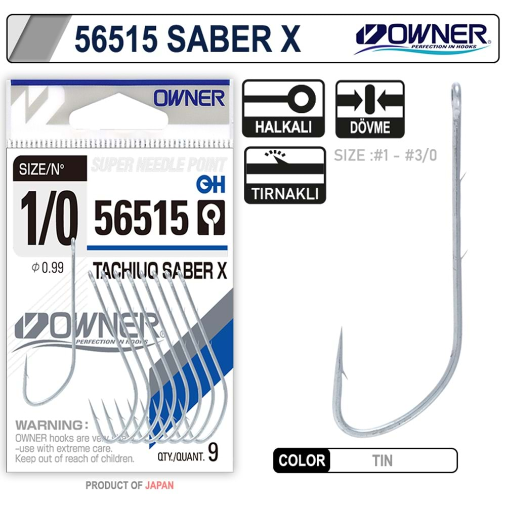 Owner 56515 Tachiuo Saber X Tin İğne - 2/0