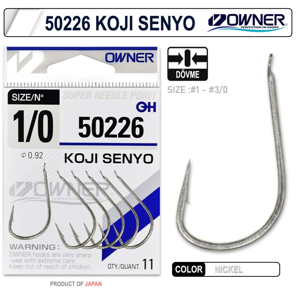 Owner 50226 Koji Senyo White İğne - 3/0