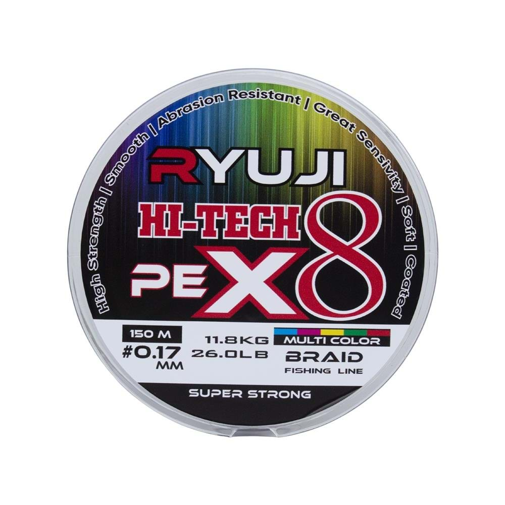 Ryuji X8 150m Multi Color İp Misina - 0,17 MM