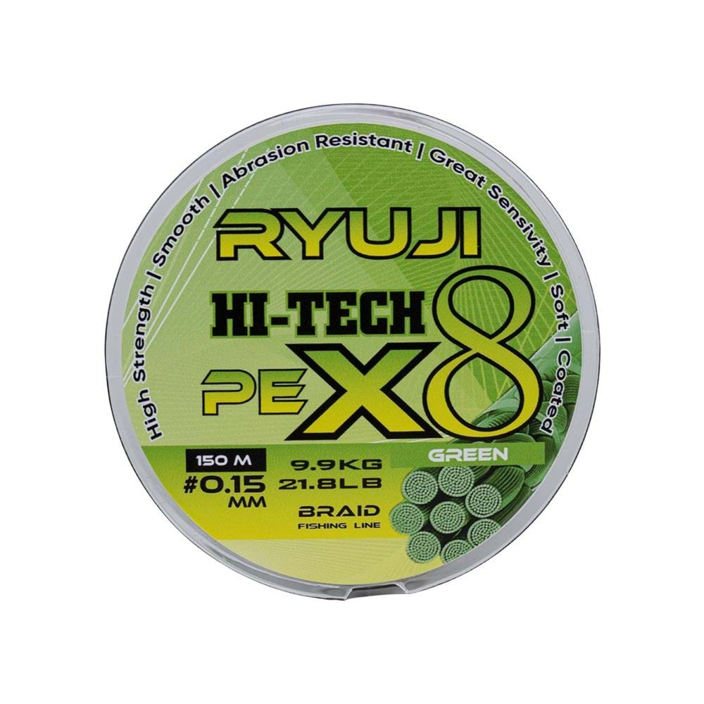 Ryuji X8 150m Green İp Misina - 0,17 MM