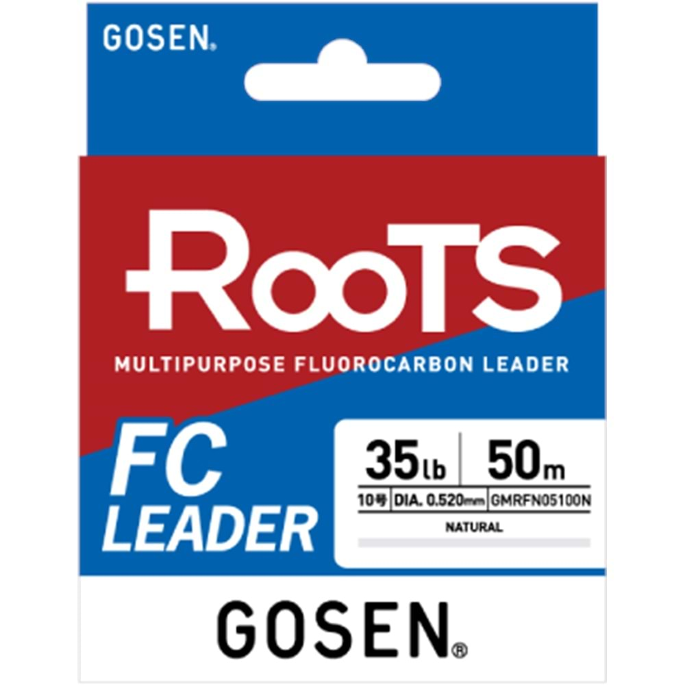 Gosen Roots %100 FC Leader Fluoro Carbon Misina 50mt - 0.570 MM