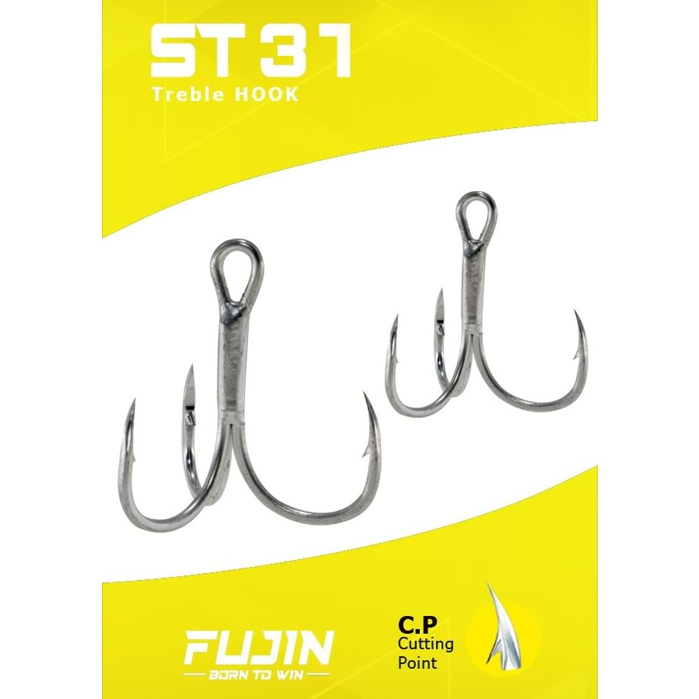 Fujin ST31 Üçlü Maket Balık Kancası Nickel 6