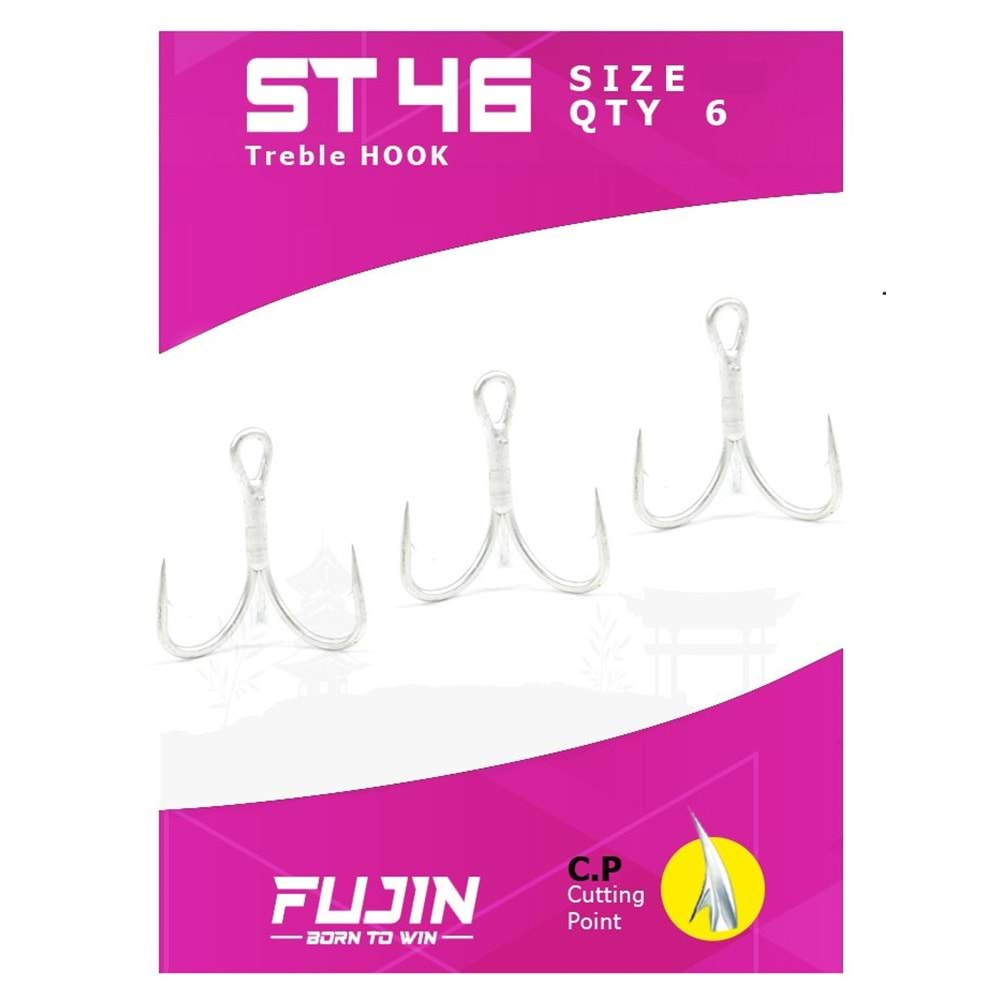 Fujin ST46 Üçlü Maket Balık İğnesi 8