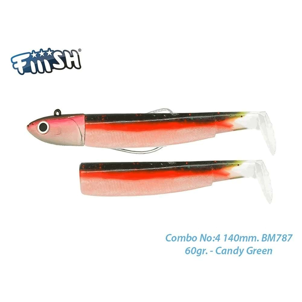 Fiiish Black Minnow BM140/4 Combo Off Shore 60gr Silikon Yem - CANDY