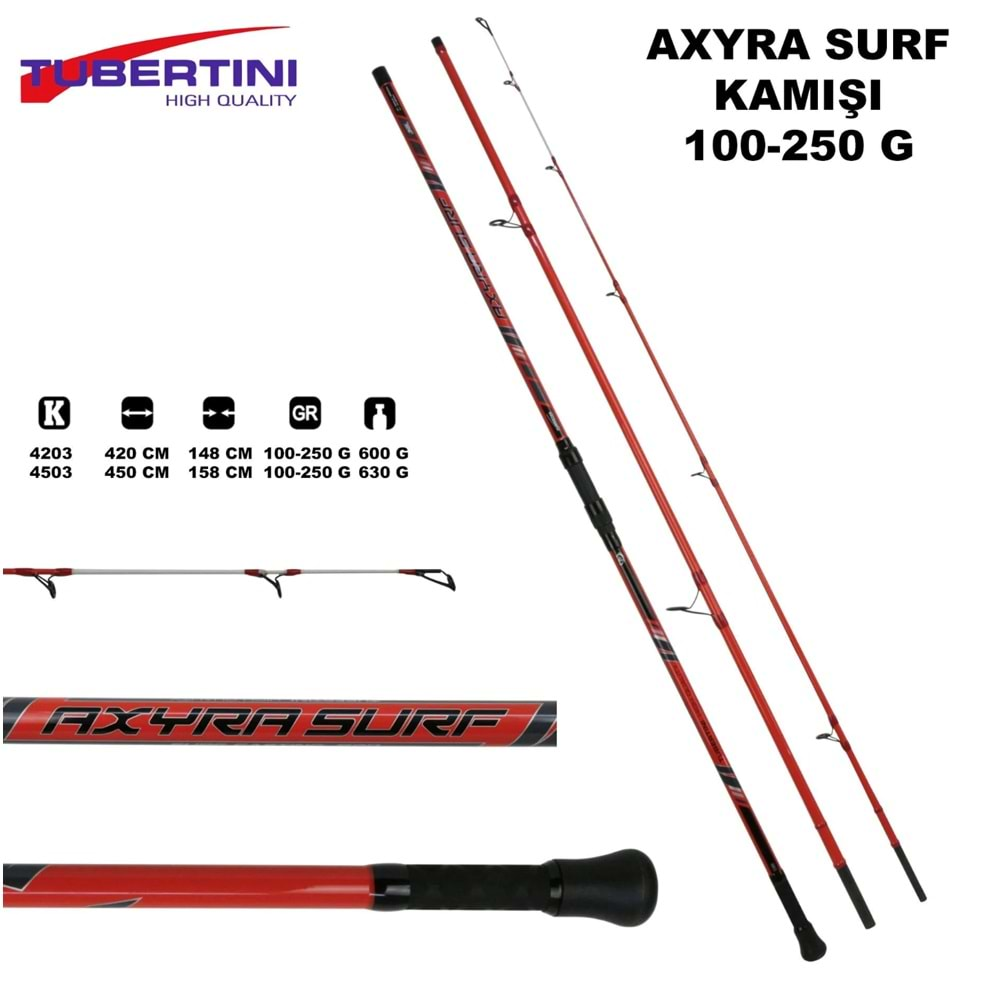 Tubertini Axyra Surf Kamışı 420 cm 100-250 g