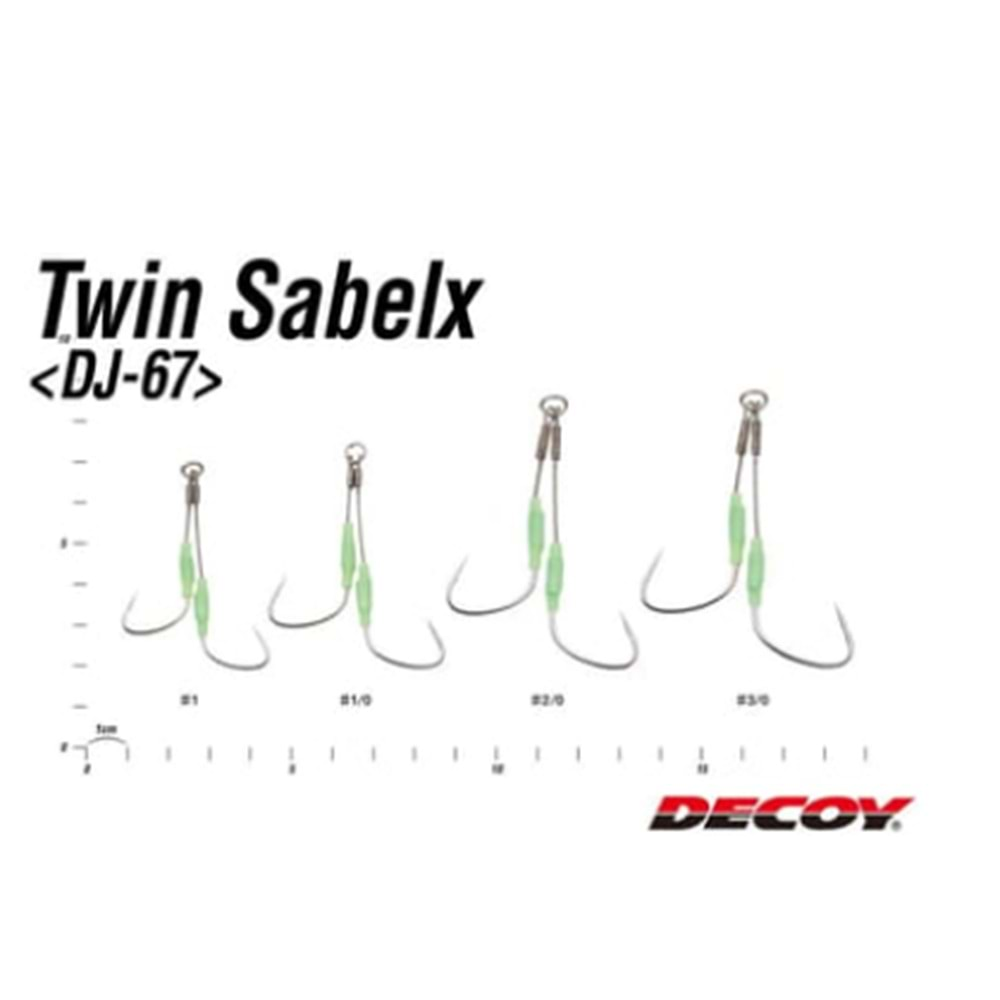 Decoy Dj-67 Twin Sabelx 1 Çelik Tel Asist İğne - 2/0