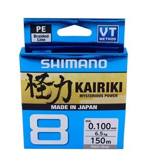 Shimano Kairiki 8X 150m İp Misina Steel Gray - 0,100MM