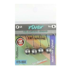 River Mafsallı Hareketli Jig Head 4P 3gr no:6