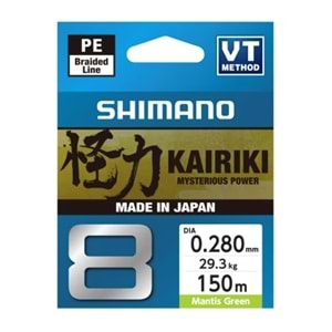 Shimano Örgü Misina Kairiki 8 150m Mantis Green - 0,06 MM