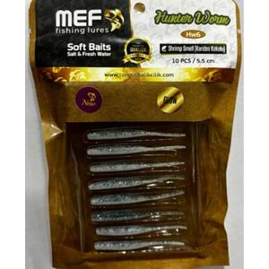 Mef Hunter Worm 5.5cm 10 Adet LRF Silikonu - HW12