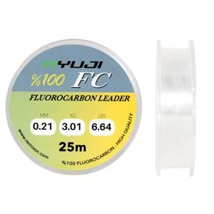 RYUJI FLUORO CARBON LEADER 25M, MİSİNA-0,37 MM