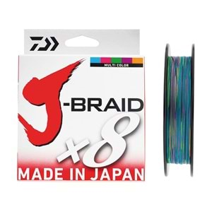 Daiwa JBraid 8B 300 M Multicolor İp Misina - 0,18mm