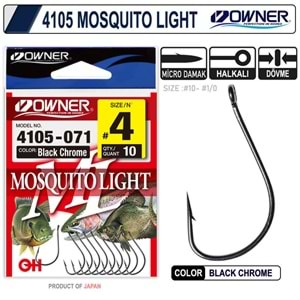 Owner 4105 Musquito Light Black Chrome İğne - 1