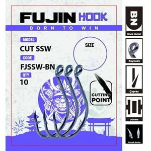 Fujin Cut SSW Delikli Kaynaklı Çapraz Octopus Kancası - 1/0