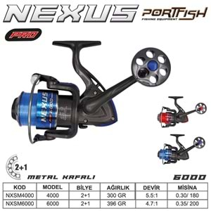 Portfish Nexus Pro 6000 Olta Makinası 2+1bb Metal Kafa Kırmızı