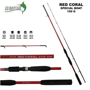 Eurofish Red Coral 165 cm 150 gr 2 Parça Bot Tekne Kamışı