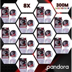 Pandora Balıkçılık PE- 8 8X 300 Mt Multicolor - 0.28MM