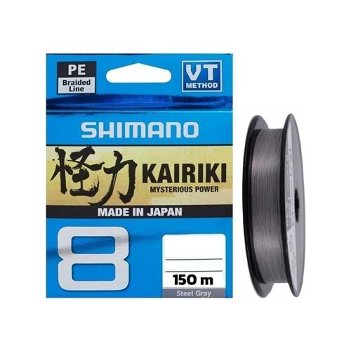 Shimano Kairiki 8X 150m İp Misina Steel Gray