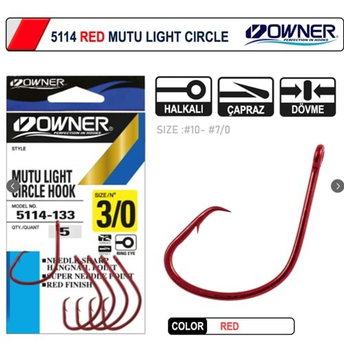 Owner 5114 Mutu Light Red