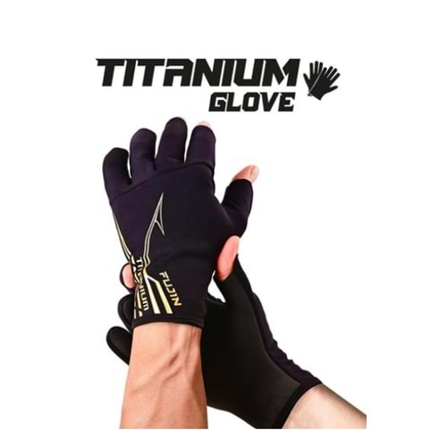 Fujin Pro Angler S24 Titanium Gloves Black Gold eldiven