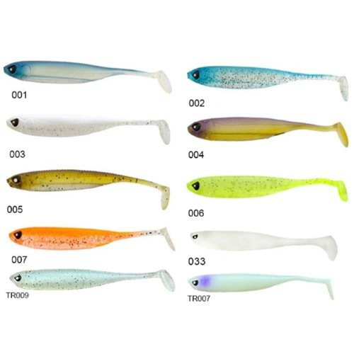 Lucky John Makora 3D Shad Tail 4'' (10.16 cm) 6P Silikon Yem