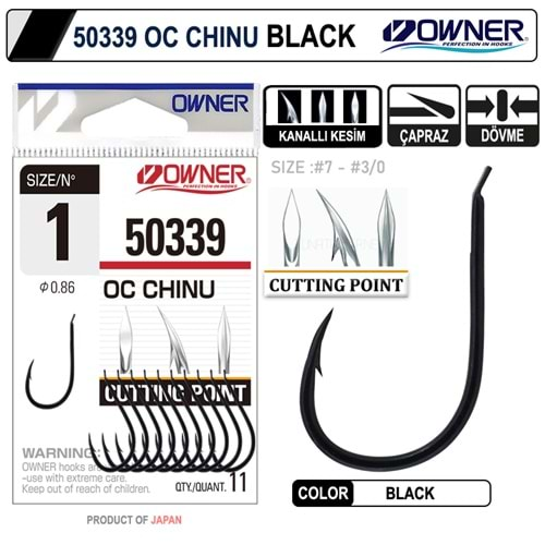 Owner 50339 Cut Chinu Black İğne