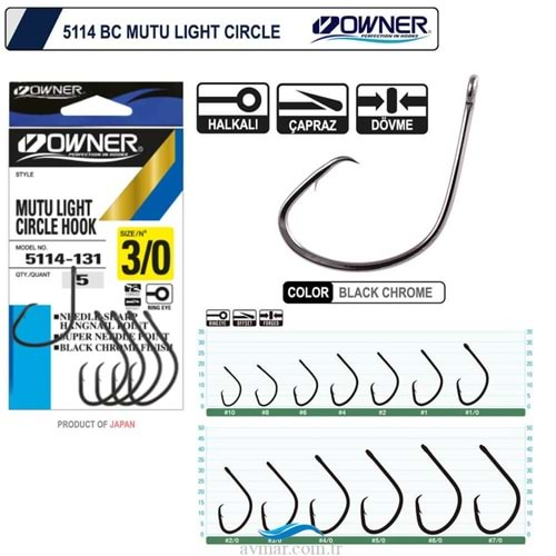 Owner 5114 Mutu Light Circle Hook Çember İğne