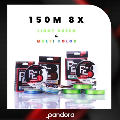 Pandora Balıkçılık PE-8 8X 150 Mt Multicolor