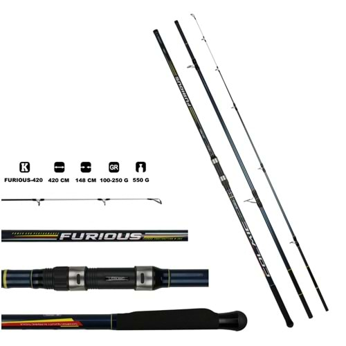 Colmic Furıous 420 Surf Kamışı 100-250 g