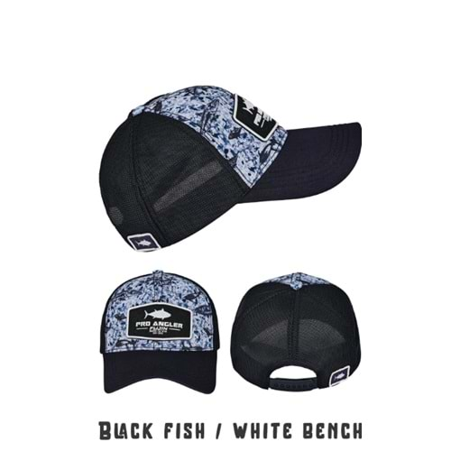 Fujin Pro Angler Şapka- Black Fish White Bench