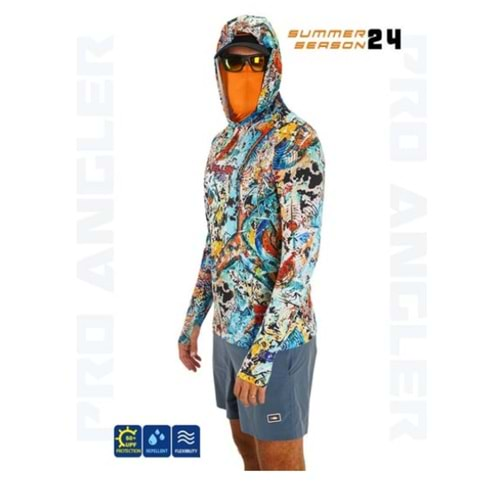 Fujin Pro Angler S24 Buff&Hoodie Makai Orange