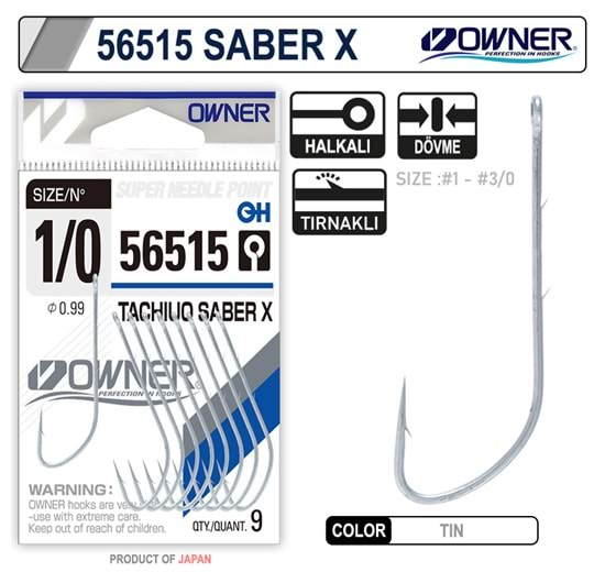 Owner 56515 Tachiuo Saber X Tin İğne - 3/0