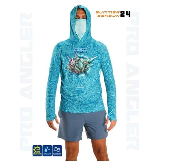 Fujin Rolla S24 Buff&Hoodie Swordfish Mint - L