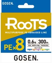 Gosen X8 Roots PE 8 Örgü Spin İp Misina 300mt Multi Color